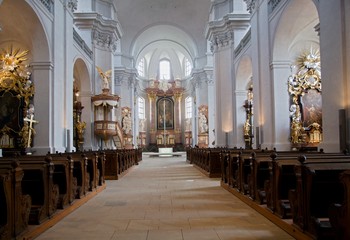 Fototapeta na wymiar Church of finding the Holy Cross in the Litomysl, eastern Bohemia, Czech republic - UNESCO