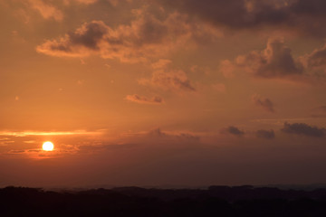 Fototapeta na wymiar Dramatic Sunset Sky