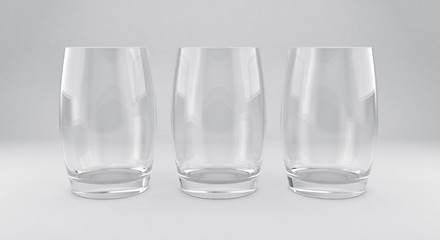 3D illustration of tumblers