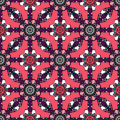 Ornamental seamless pattern background with many details ethnic traditional ornament