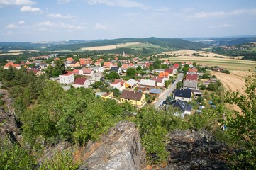 Fototapeta na wymiar Village Hudlice near Beroun, Central Bohemia, Czech republic