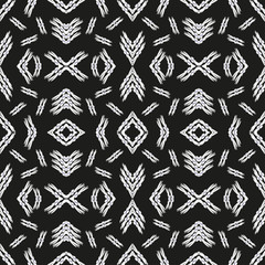 seamless pattern vintage ethnic ornament on a black background vector illustration