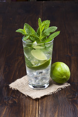 Mojito and mint leafs.