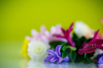 beautiful bouquet of spring flowers 