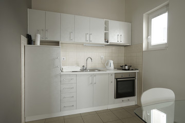 interior of a kitchen in a guest house or an apartment in Herceg-Novi, Montenegro