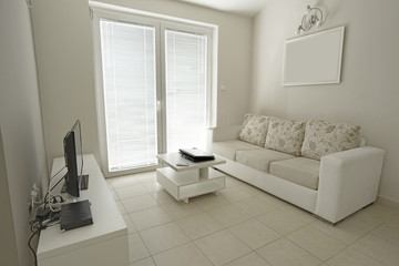 Interior of a living room in a guest house or an apartment in Herceg-Novi, Montenegro