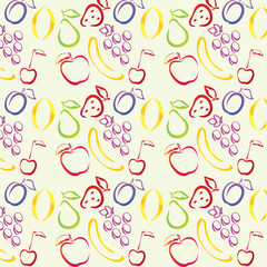 Fruits seamless pattern vector design