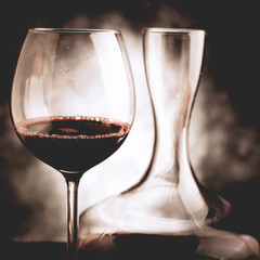 Fototapety  degustacja czerwonego wina - zdjęcie w stylu vintage