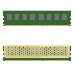 Random Access Memory Detailed. Vector Illustration