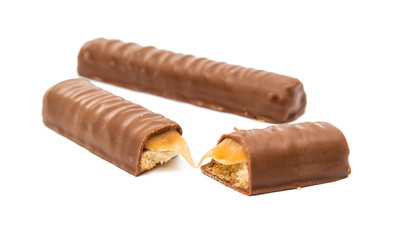 chocolate sticks with caramel