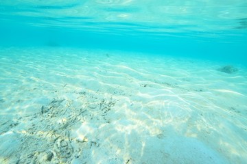 clear water and sand