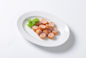 Sliced Vienna sausage