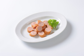 Sliced Vienna sausage