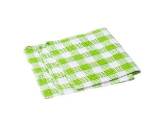 Green and white tea towel