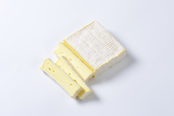 Soft cheese with thin white rind