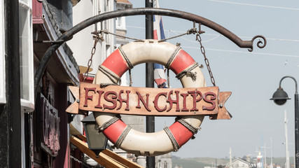Fish n chips retro sign