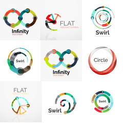 Collection of abstract circle logos