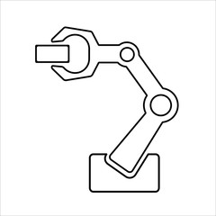 Robotic arm for industrial applications vector illustration