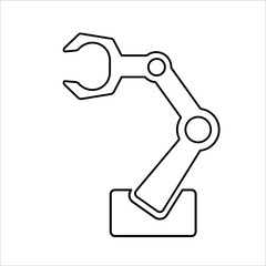 Robotic arm for industrial applications vector illustration