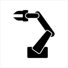 Robotic arm for industrial applications vector illustration