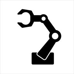 Robotic arm for industrial applications vector illustration