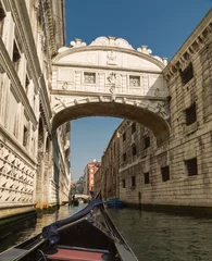 Wall murals Bridge of Sighs View from Gondola of Bridge of Sighs in Venice