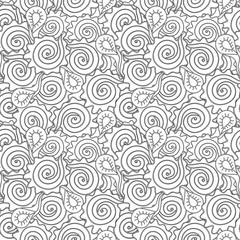 Seamless abstract hand-drawn pattern