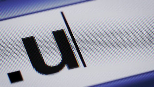 Domain of United Kingdom on a screen
