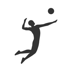 Fototapeta na wymiar Cool vector icon volleyball.