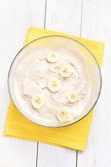 Homemade banana ice cream