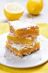 Sliced lemon pie