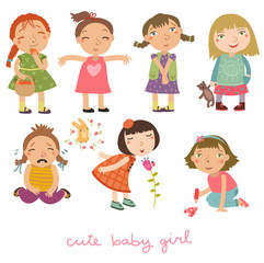 Girls vector set