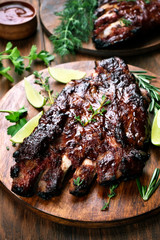 Barbecue pork ribs