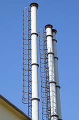 High metal smoke stacks