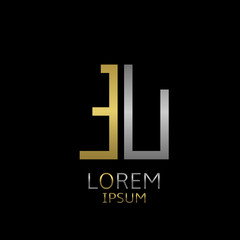 Obraz premium EU letters logo