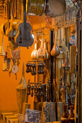 Musik Instrument Geschäft Medina Marrakesch