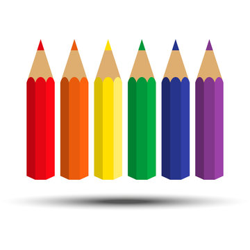 set of pencils of various color.