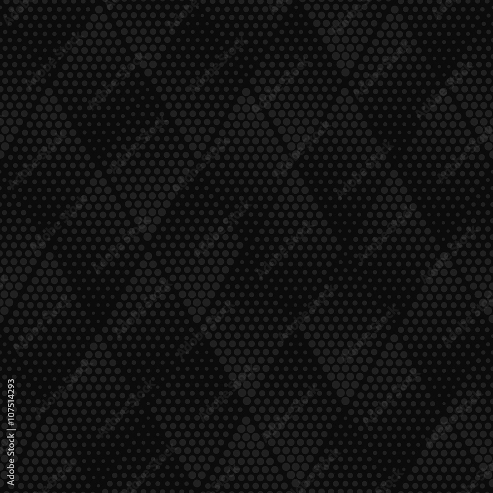 Poster vector dark gray geometric halftone seamless pattern. retro pointillism vector seamless background. 