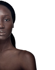Young beautiful African descent woman.