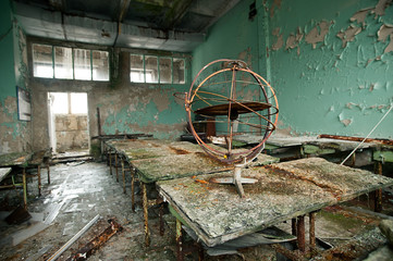 cabinet astronomy in the school city of Pripyat