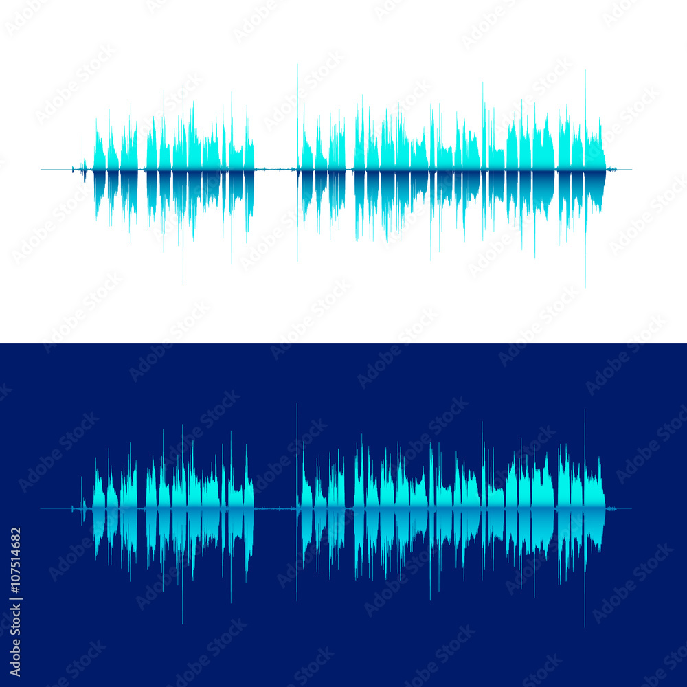 Poster hq vector sound waves music waveform background you can use in club, radio