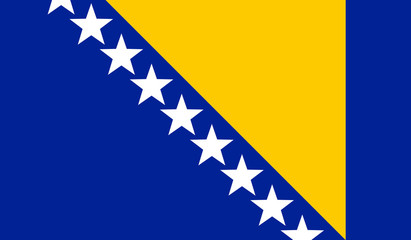 Bosnia and Herzegovina Flag - obrazy, fototapety, plakaty