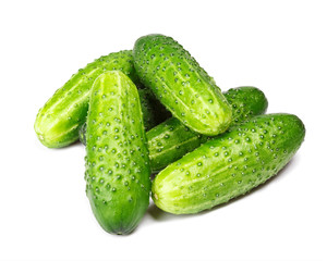 Green cucumber isolated