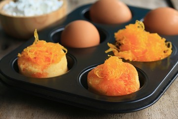 cake gold egg thread