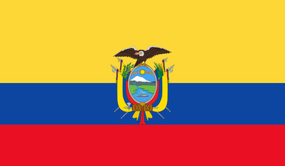 Ecuador Flag - obrazy, fototapety, plakaty