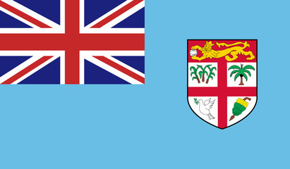 Naklejka premium Fiji Flag