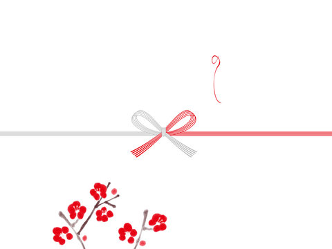 plum noshi paper : japanese envelope decoration