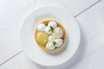 Top view of Lemon tart
