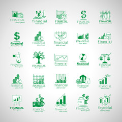 Diagram Icons Set - Vector Illustration