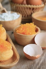 cake gold egg thread